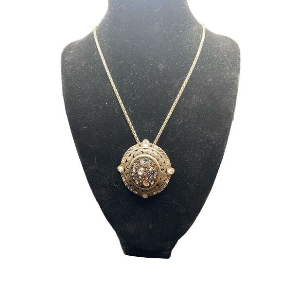 Brighton "Be Realistic,Plan for a Miracle" Swarovski Crystals Pendant/Brooch/Pin - Picture 1 of 13